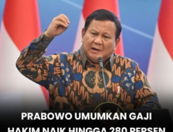 Presiden Prabowo Umumkan Kenaikan Gaji Hakim hingga 280 Persen: Dorong Reformasi Kesejahteraan dan Independensi Yudikatif