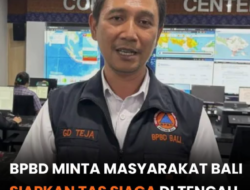 BPBD Bali Imbau Warga Siapkan Tas Siaga Hadapi Dampak Bibit Siklon Tropis 93S