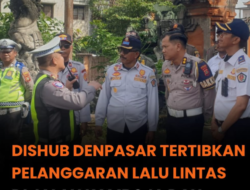 Dishub Denpasar Tertibkan Kendaraan di Jalan Kamboja dan Gajah Mada