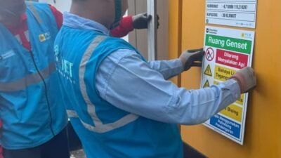PLN Icon Plus Lakukan Pemasangan Peringatan Bahaya di Area Genset untuk Perkuat Keselamatan Kerja