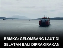 BMKG Peringatkan Gelombang Laut hingga 4 Meter di Perairan Selatan Bali pada 27–30 Oktober